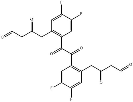 4,4'-(oxalylbis(4,5-difluoro-2,1-phenylene))bis(3-oxobutanal) 结构式