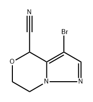 3-bromo-6,7-dihydro-4H-pyrazolo[5,1-c][1,4]oxazine-4-carbonitrile 结构式