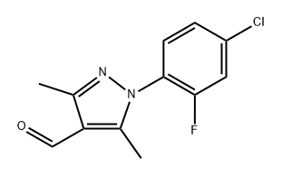 1-(4-Chloro-2-fluorophenyl)-3,5-dimethyl-1H-pyrazole-4-carbaldehyde Struktur