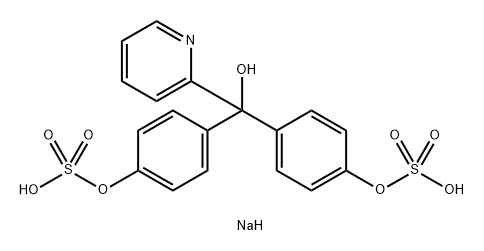 2-Pyridinemethanol, α,α-bis[4-(sulfooxy)phenyl]-, sodium salt (1:2) Struktur