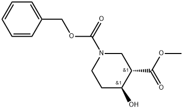 3-Methyl 1-(phenylmethyl) (3S,4S)-4-hydroxy-1,3-piperidinedicarboxylate Structure