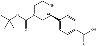 (S)-4-(4-(叔丁氧基羰基)哌嗪-2-基)苯甲酸,2381020-66-0,结构式