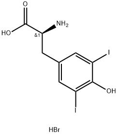 3,5-Diiodo-L-tyrosine hydrobromide (1:1) Structure
