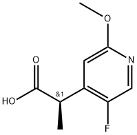 (R)-2-(5-氟-2-甲氧基吡啶-4-基)丙酸, 2381377-85-9, 结构式
