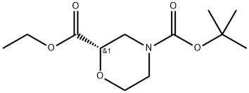 (S)-Ethyl 4-Boc-morpholine-2-carboxylate Structure