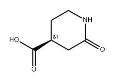 (S)-2-Oxo-piperidine-4-carboxylic acid 化学構造式