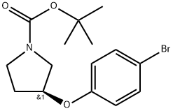 tert-butyl (3S)-3-(4-bromophenoxy)pyrrolidine-1-carboxylate,2382586-09-4,结构式