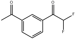 1-(3-acetylphenyl)-2,2-difluoroethanone Struktur