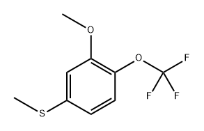 (3-Methoxy-4-(trifluoromethoxy)phenyl)(methyl)sulfane,2382878-72-8,结构式