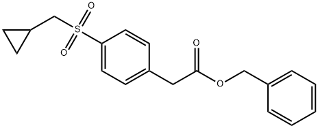 (4-Cyclopropylmethanesulfonyl-phenyl)-acetic acid benzyl ester Struktur