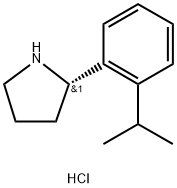 Pyrrolidine, 2-[2-(1-methylethyl)phenyl]-, hydrochloride (1:1), (2S)- 化学構造式