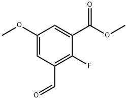 Methyl 2-fluoro-3-formyl-5-methoxybenzoate Structure