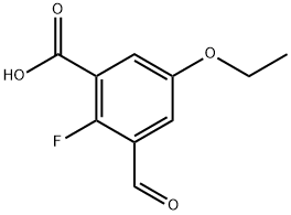 5-Ethoxy-2-fluoro-3-formylbenzoic acid Structure