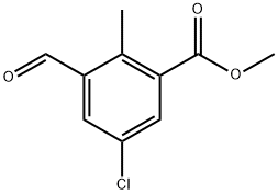 Methyl 5-chloro-3-formyl-2-methylbenzoate 化学構造式