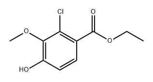ethyl 2-chloro-4-hydroxy-3-methoxybenzoate 化学構造式
