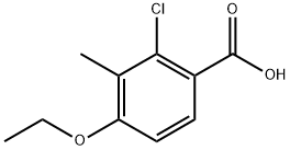 2-Chloro-4-ethoxy-3-methylbenzoic acid 结构式