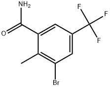 3-Bromo-2-methyl-5-(trifluoromethyl)benzamide Structure