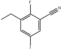 3-Ethyl-2-fluoro-5-iodobenzonitrile 化学構造式
