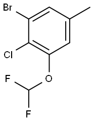 1-bromo-2-chloro-3-(difluoromethoxy)-5-methylbenzene,2383659-32-1,结构式