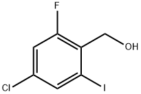 (4-Chloro-2-fluoro-6-iodophenyl)methanol Structure