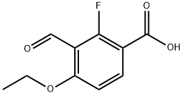 4-ethoxy-2-fluoro-3-formylbenzoic acid Struktur