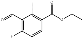 ethyl 4-fluoro-3-formyl-2-methylbenzoate Struktur