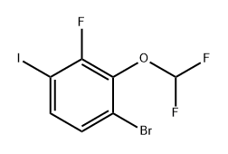 1-bromo-2-(difluoromethoxy)-3-fluoro-4-iodobenzene 结构式