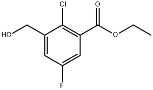 Ethyl 2-chloro-5-fluoro-3-(hydroxymethyl)benzoate,2383895-63-2,结构式