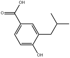 4-Hydroxy-3-(2-methylpropyl)benzoic acid 结构式