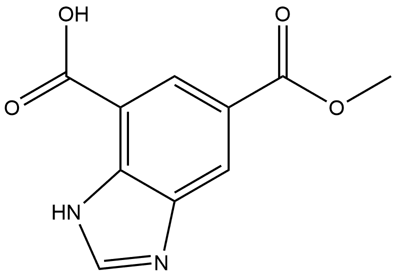 5-(甲氧羰基)-1H-苯并[D]咪唑-7-羧酸 结构式