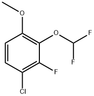 1-chloro-3-(difluoromethoxy)-2-fluoro-4-methoxybenzene Structure