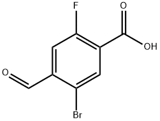 5-Bromo-2-fluoro-4-formylbenzoic acid Structure