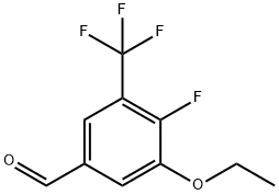 3-Ethoxy-4-fluoro-5-(trifluoromethyl)benzaldehyde Structure