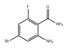 2-amino-4-bromo-6-fluorobenzamide Structure