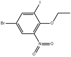 5-bromo-2-ethoxy-1-iodo-3-nitrobenzene Structure