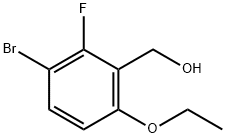(3-Bromo-6-ethoxy-2-fluorophenyl)methanol Structure