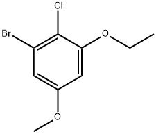 1-Bromo-2-chloro-3-ethoxy-5-methoxybenzene,2384262-14-8,结构式