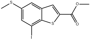 Methyl 7-iodo-5-(methylthio)benzo[b]thiophene-2-carboxylate Struktur