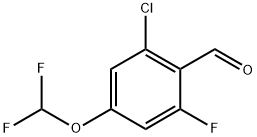 2-chloro-4-(difluoromethoxy)-6-fluorobenzaldehyde Struktur