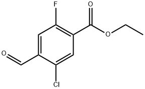 ethyl 5-chloro-2-fluoro-4-formylbenzoate Structure
