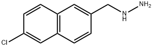 (6-Chloro-2-naphthalenyl)methyl]hydrazine 化学構造式