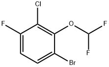 1-bromo-3-chloro-2-(difluoromethoxy)-4-fluorobenzene Structure