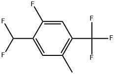 1-(Difluoromethyl)-2-fluoro-5-methyl-4-(trifluoromethyl)benzene Structure