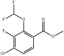 methyl 4-chloro-2-(difluoromethoxy)-3-fluorobenzoate 结构式
