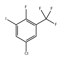 5-Chloro-2-fluoro-1-iodo-3-(trifluoromethyl)benzene Struktur