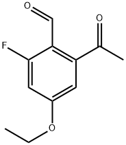 2-acetyl-4-ethoxy-6-fluorobenzaldehyde Structure