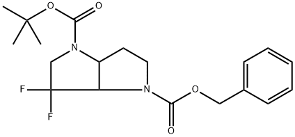 4-benzyl 1-(tert-butyl) 3,3-difluorohexahydropyrrolo[3,2-b]pyrrole-1,4-dicarboxylate,2384747-94-6,结构式