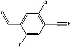 2-氯-5-氟-4-甲酰苄腈, 2384757-82-6, 结构式