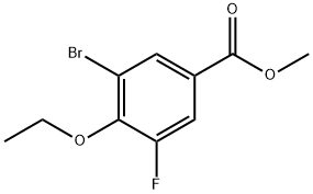 Methyl 3-bromo-4-ethoxy-5-fluorobenzoate 化学構造式