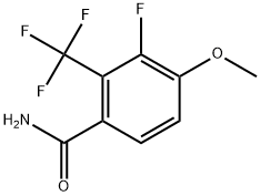 3-Fluoro-4-methoxy-2-(trifluoromethyl)benzamide,2384818-99-7,结构式